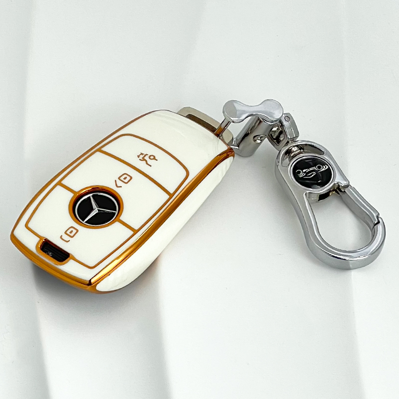 适用奔驰e300l钥匙套c260l包c200l扣a200l壳gle级glc300l车gla200