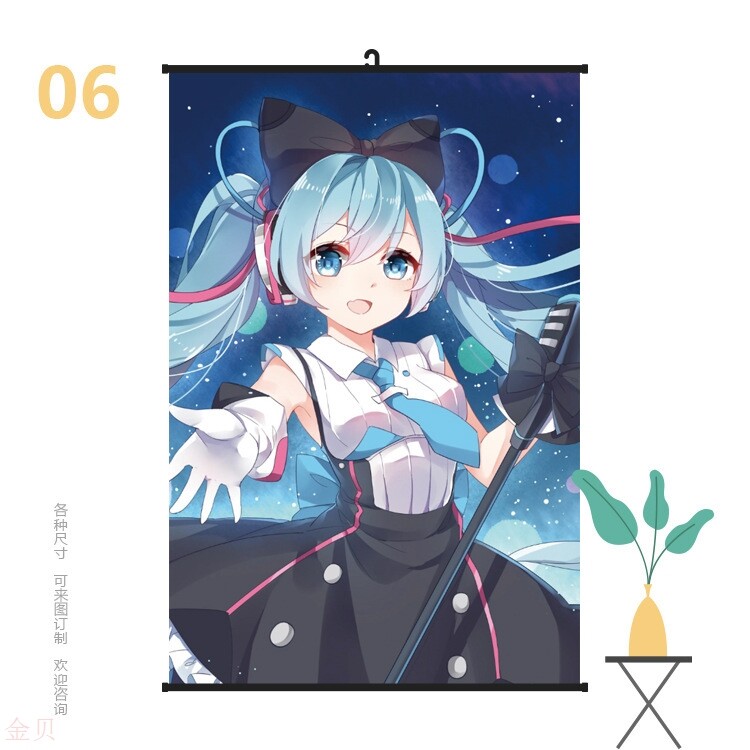 定制漫展动漫挂画初音未来miku海报环保无味不变色
