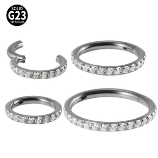 G23钛镶锆石高级感耳环耳骨环耳蜗环鼻环鼻中隔16G/1.2穿刺饰品女
