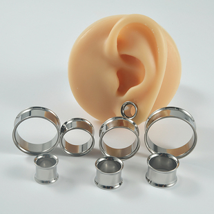 G23钛张震岳同款一体双喇叭耳廓耳扩耳环扩耳器耳洞撑大饰品男女