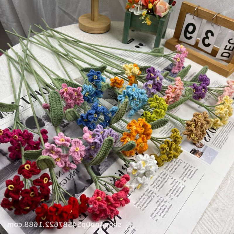 仿真花花束批发毛线成品生日手工