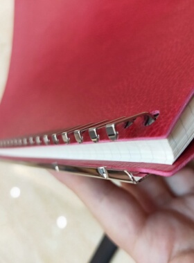 【专利】20孔26孔30孔活页本专用收纳夹活页夹子封皮装订夹软皮面封套A5 B5 A4可拆卸笔记本记事本文具方格本