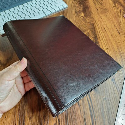 【油蜡牛皮纹深咖】b5B5活页周日