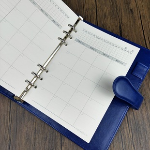 自填日期月计划本6孔A5可拆卸活页笔记本商务办公记事本待办事项工作日志日程效率手册自律打卡时间规划管理