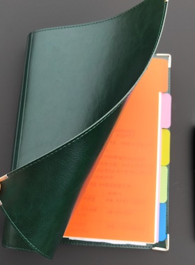 【墨绿色】6孔A5软皮面活页笔记本可拆卸记事本方格本网格本出入库记录本会议记录日周月计划错题本定制logo