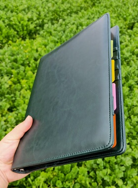 【豪华加厚 墨绿色】26孔B5加厚商务办公活页笔记本教师备课本理财记账本日周计划本会议记录高档记事本文具