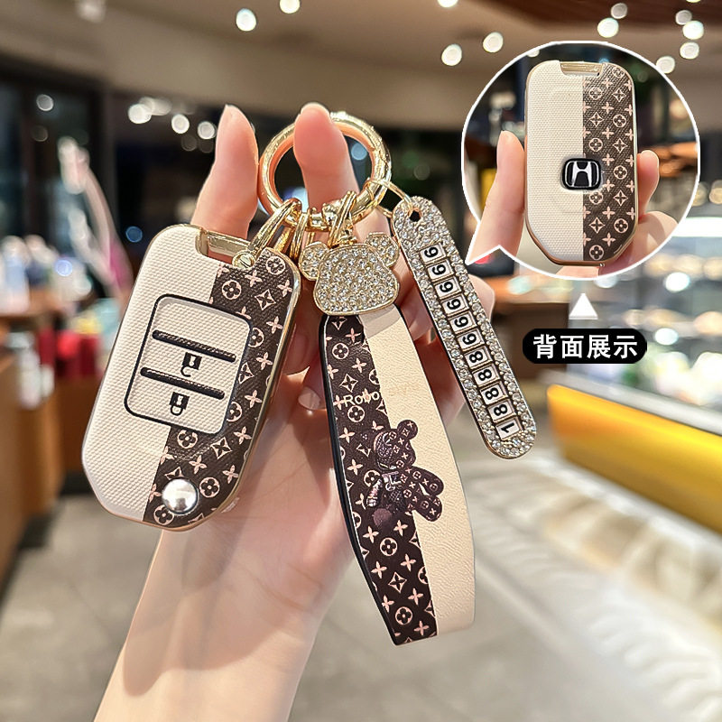 适用图片折叠钥匙套皓影CRV缤智飞度思域雅阁凌派XRV冠道车套扣包,汽车用品/电子/清洗/改装,车用钥匙包,淘宝优惠券,粉丝福利购,淘宝优惠卷