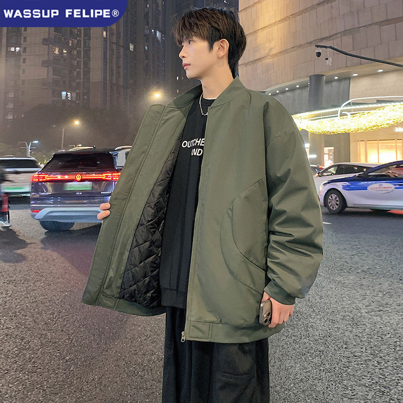 WASSUP FELIPE美式飞行夹克棉服男款秋冬季加厚夹棉外套棒球服