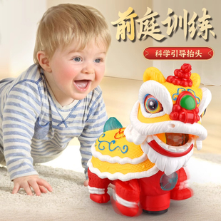 国潮电动舞狮儿童玩具贺岁醒狮婴儿宝宝0到6个月抬头练习新年礼物