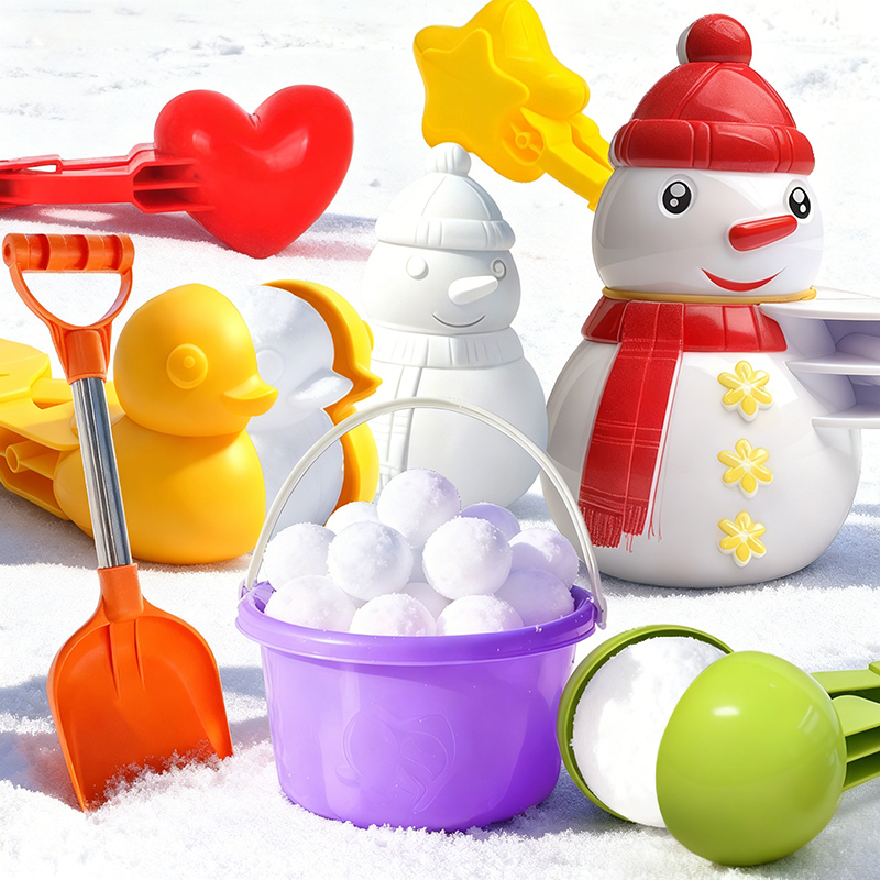 雪夹子堆雪人玩雪神器小鸭夹