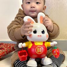 会唱歌跳舞的小福兔宝宝兔子玩具婴儿练习抬头训练儿童电动机器人