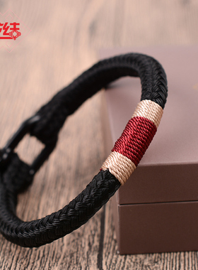 荷兰手绳龙结不锈钢欧美男