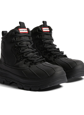 HUNTER男Explorer Duck秋冬保暖户外猎鸭靴防寒徒步登山鞋马丁靴