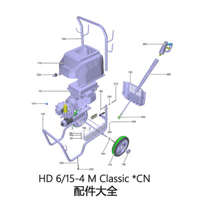 卡赫HD6/15-4M原装洗车机配件