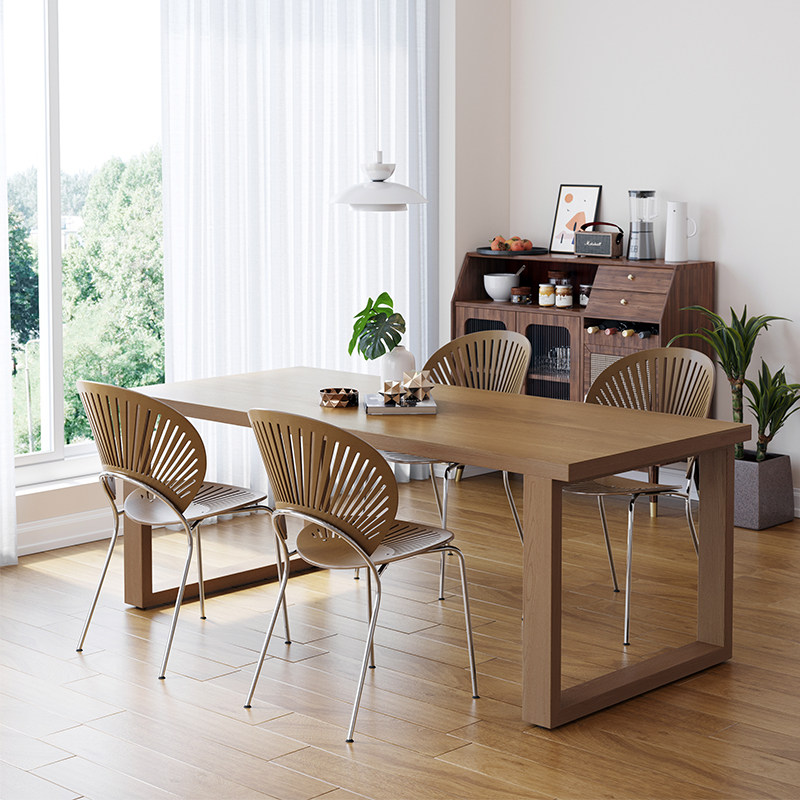 方形加厚防开裂简约长桌