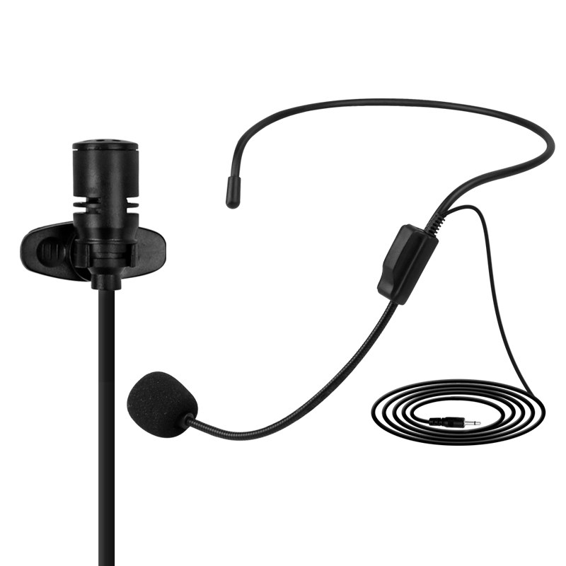 小蜜蜂扩音器耳挂式麦克风老师上课头戴式有线扩音机领夹耳麦话筒
