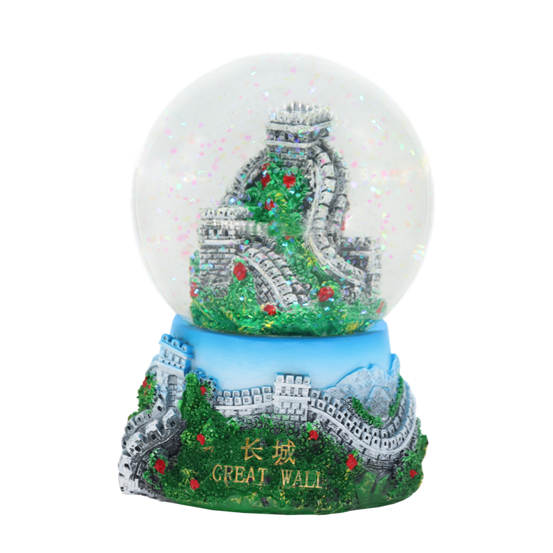 北京旅游纪念品故宫天坛长城水晶球模型摆件单位出国礼品送老外