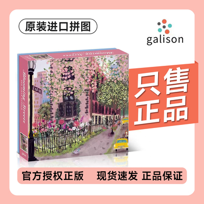 【美国原装】Galison正品繁花盛开的街道拼图500片解压益智玩具