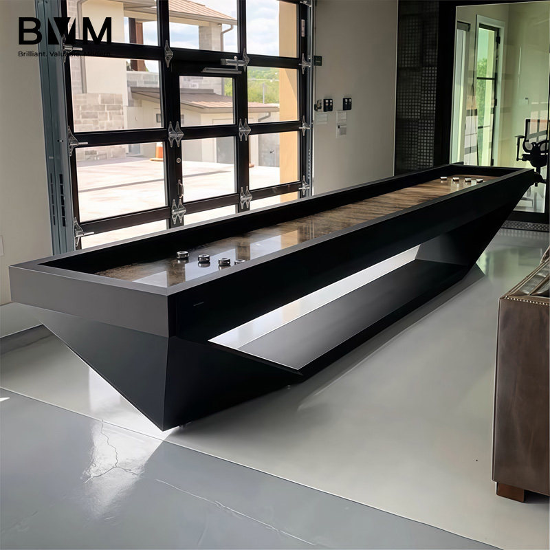 bvm意式轻奢钢化玻璃沙狐球桌豪宅设计师款沙弧球桌家用沙壶球台