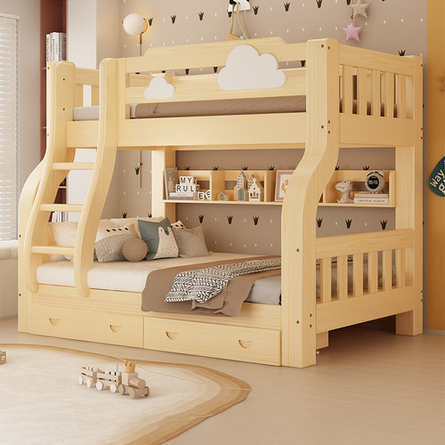 儿童小户型上下铺子母床全实木