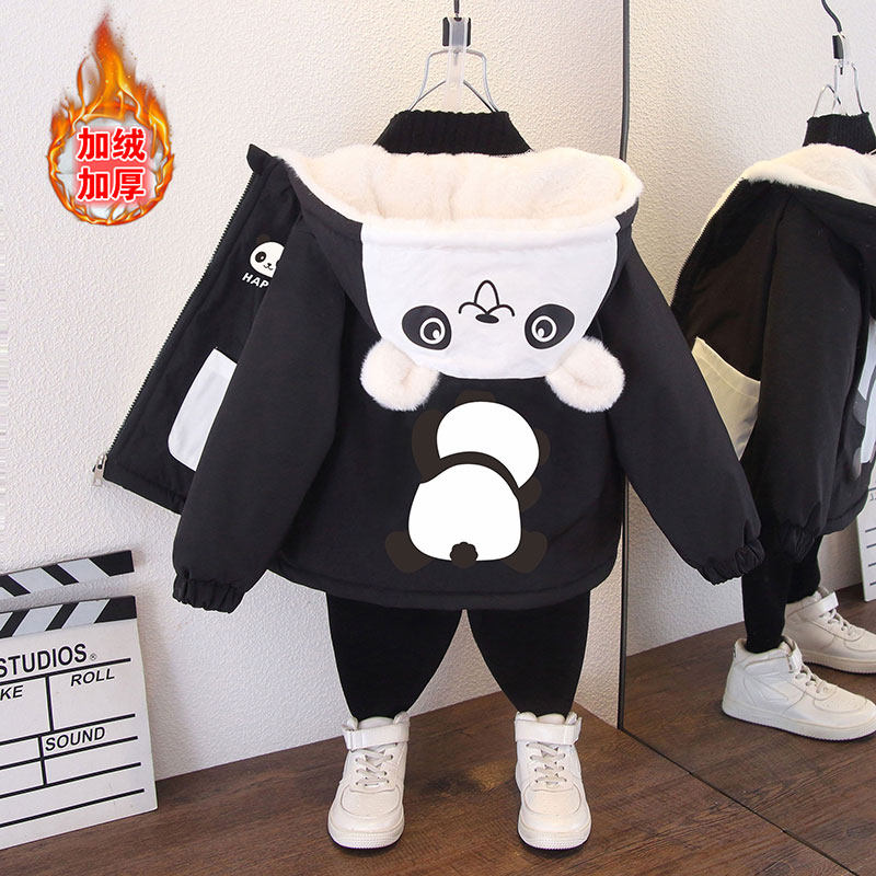 儿童外套秋冬装时尚加绒加厚男童风衣超好看中小童宝宝连帽棉服潮,童装/婴儿装/亲子装,棉袄/棉服,淘宝优惠券,粉丝福利购,淘宝优惠卷