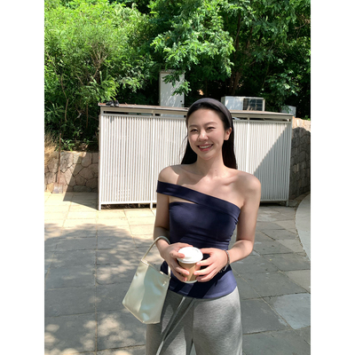 daydayicy sk1ms 抹胸背心女夏小众设计修身感辣妹氛围感短款上衣