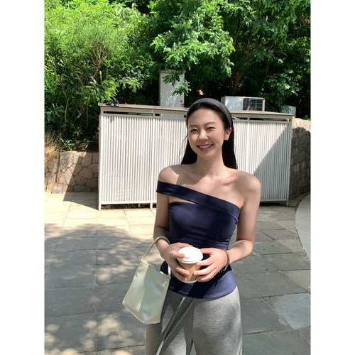 daydayicy sk1ms 抹胸背心女夏小众设计修身感辣妹氛围感短款上衣
