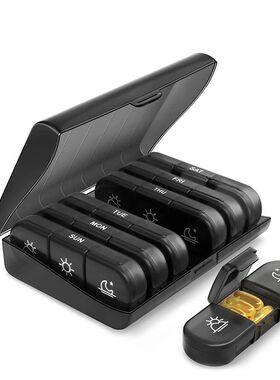 1 Set Pill Box 7 Days Organizer 21 Grids 3 Times One Day Por