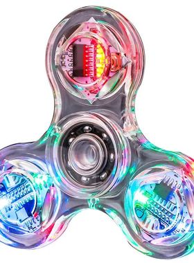 Crystal Luminous LED light Fidget Spinner Hand Top Spinners