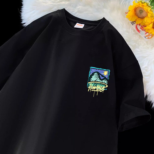 品牌外贸撤回尾货清仓捡漏~夏季短袖T恤男女士纯棉潮牌ins上衣服