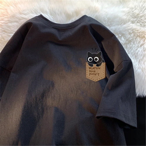 外贸出口尾货清仓捡漏~夏季短袖T恤男女士ins纯棉百搭宽松上衣服