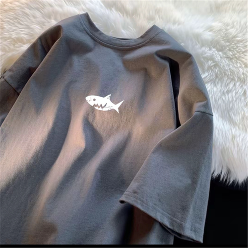 外贸撤回尾货清仓捡漏~纯棉夏季潮牌短袖T恤男装女装宽松上衣服