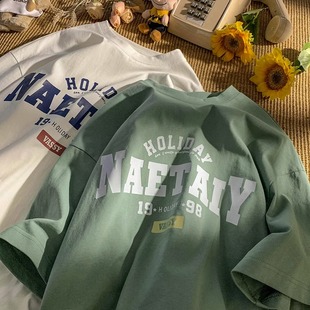 清楚捡漏外贸折扣尾货清仓情侣短袖 潮牌宽松上衣 T恤男女纯棉夏装