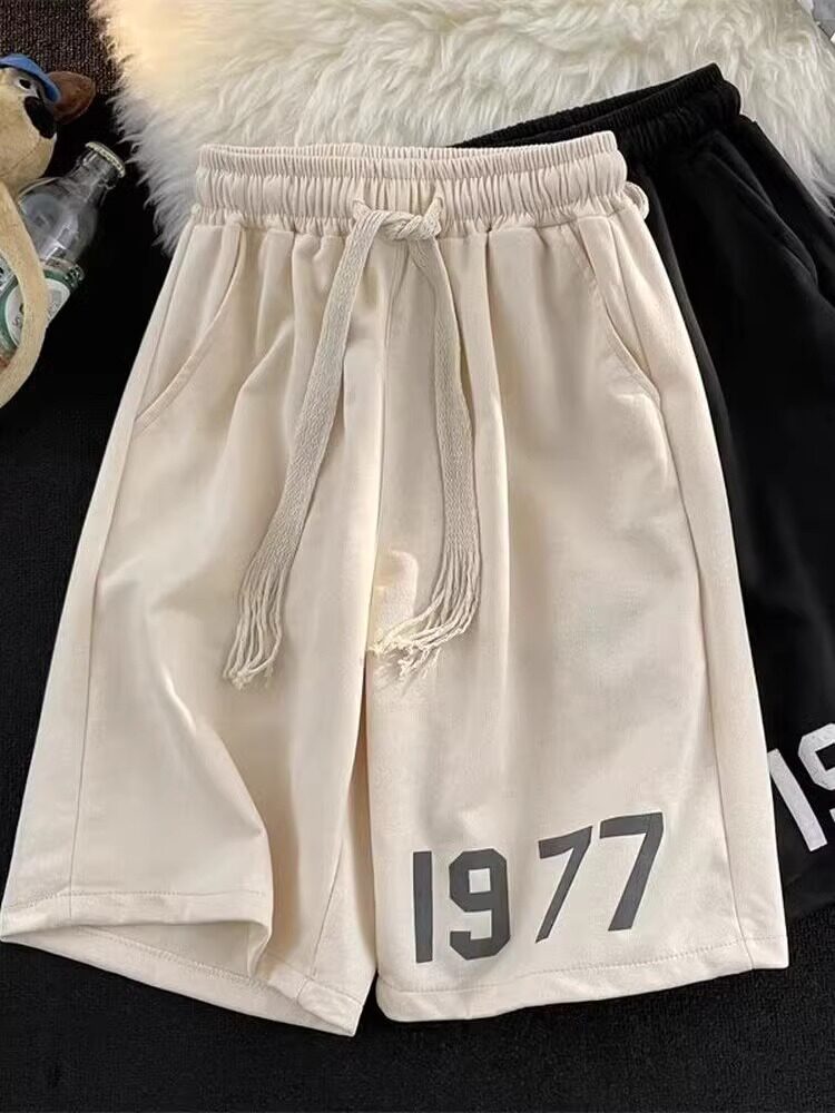 【重磅鹿皮绒发泡】美式复古1977运动短裤男女款夏季薄款外穿过膝图片