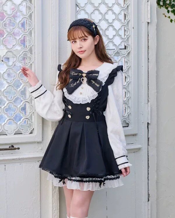 包邮包税十音日代lizlisa口水巾连衣裙套装