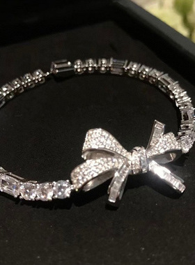 气质高级感锆石蝴蝶结ins轻奢女