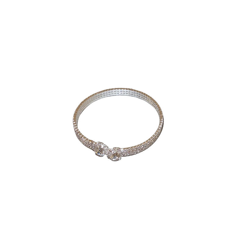 CROSS-BORDER ULTRA-FLASH ARTIFICIAL PEARL CROSS-SET DIAMOND BRACELET EXQUISITE LIGHT LUXURY BRACELET SIMPLE HIGH-END FASHION HAND