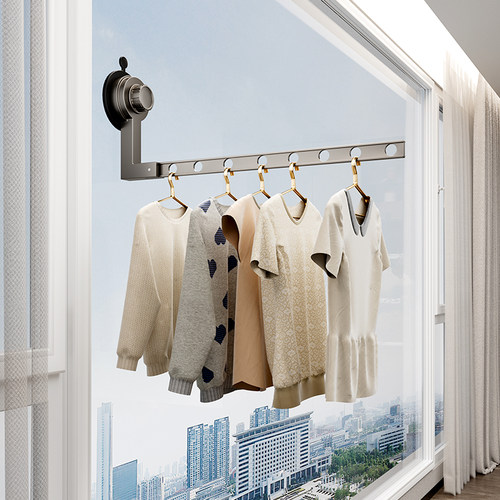 阳台窗框吸在玻璃上的吸盘折叠
