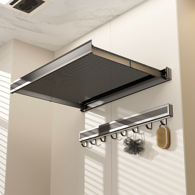 浴室隐形折叠置物架墙上卫生间洗澡放干净衣服浴巾神器壁画收纳柜,家庭/个人清洁工具,浴室角架/置物架,淘宝优惠券,粉丝福利购,淘宝优惠卷