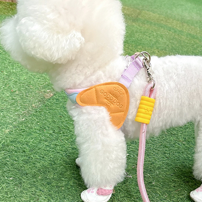 狗狗牵引绳中小型犬比熊泰迪柴犬雪纳瑞背心式透气遛狗绳牵狗炼子
