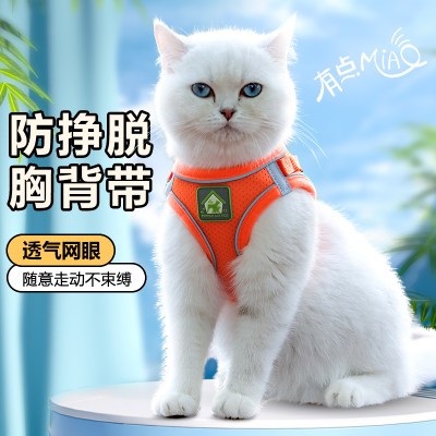 猫咪牵引绳透气防挣脱