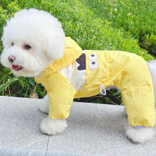 春季新款小狗狗衣服比熊泰迪雪纳瑞博美小型犬宠物四脚冲锋衣防脏