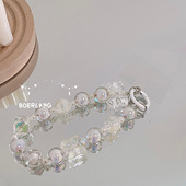 简约ins小清新珠珠手链腕带手环钥匙扣适用于苹果华为小米OPPO VIVO手机壳DIY防丢防摔手机配饰便携挂饰女款