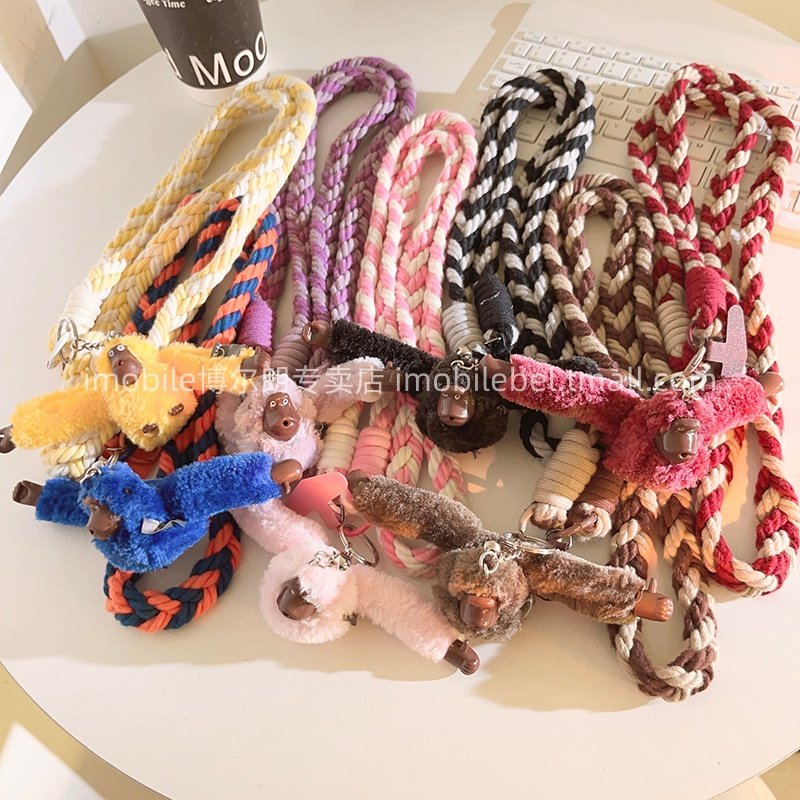潮玩趣味卡通毛绒公仔长臂猴手机挂件尼龙线材编织挂绳结实耐用户外手机链防丢网红男女ccd相机便携斜跨长绳,3C数码配件,手机挂件/手机链,淘宝优惠券,粉丝福利购,淘宝优惠卷