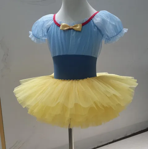 网纱蝴蝶结礼服蓬蓬裙女童公主练功服装舞蹈服芭蕾舞裙走秀表演出