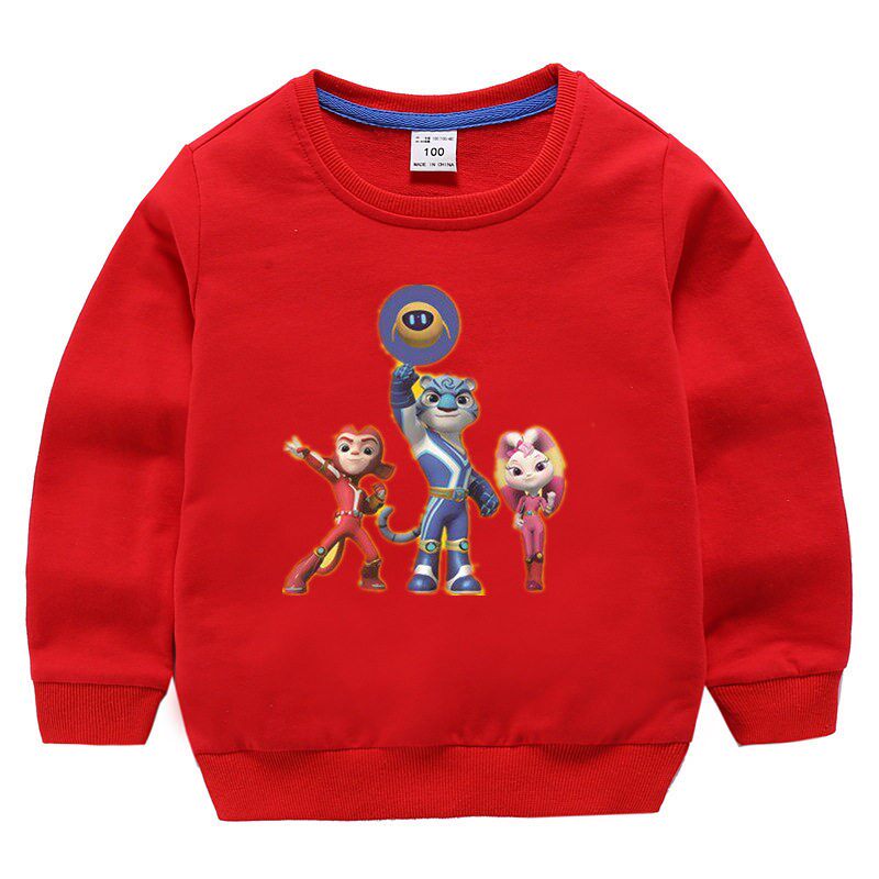 宇宙护卫队衣服男童女童春季长袖卫衣纯棉薄款卡通儿童上衣春装潮