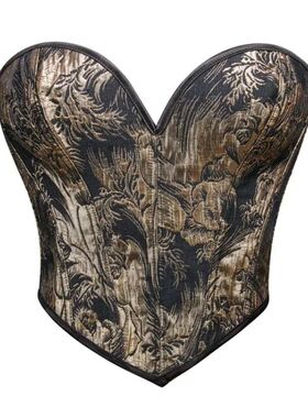 Fashion Women Vintage Corset Crop Top  Sexy Overbust Bustier