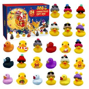 Christmas Duck Advent Calendar Toy Box 24pcs Set Rubber Duck