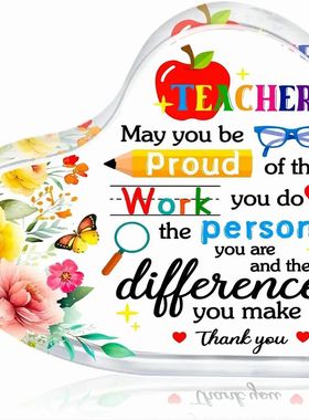 Memorable Teacher Appreciation Day Gift, Acrylic Table Cente
