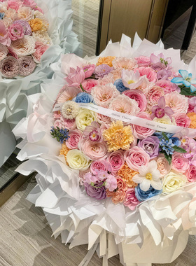 永生花多巴胺仿真香皂肥皂玫瑰花束生日送女友闺蜜情人节纪念礼物